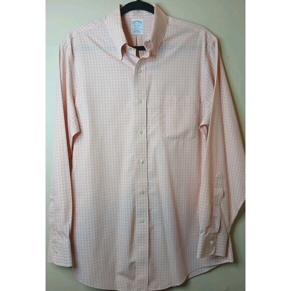 Brooks Brothers Mens Shirt Sz 15.5-33 Regent No Iron Button Down Checked $109 - Picture 2 of 14